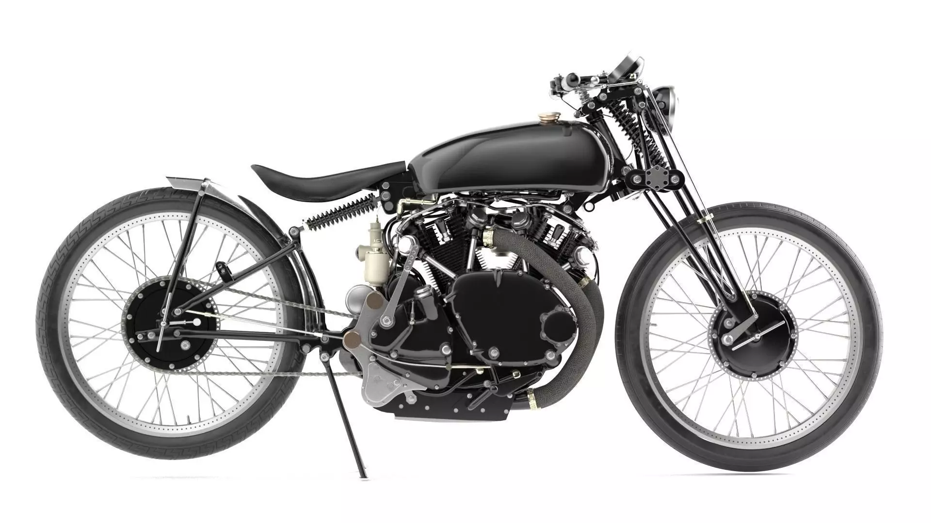 Free Jeff Decker 1952 Vincent Black Lightning MotorBike Free 3D model