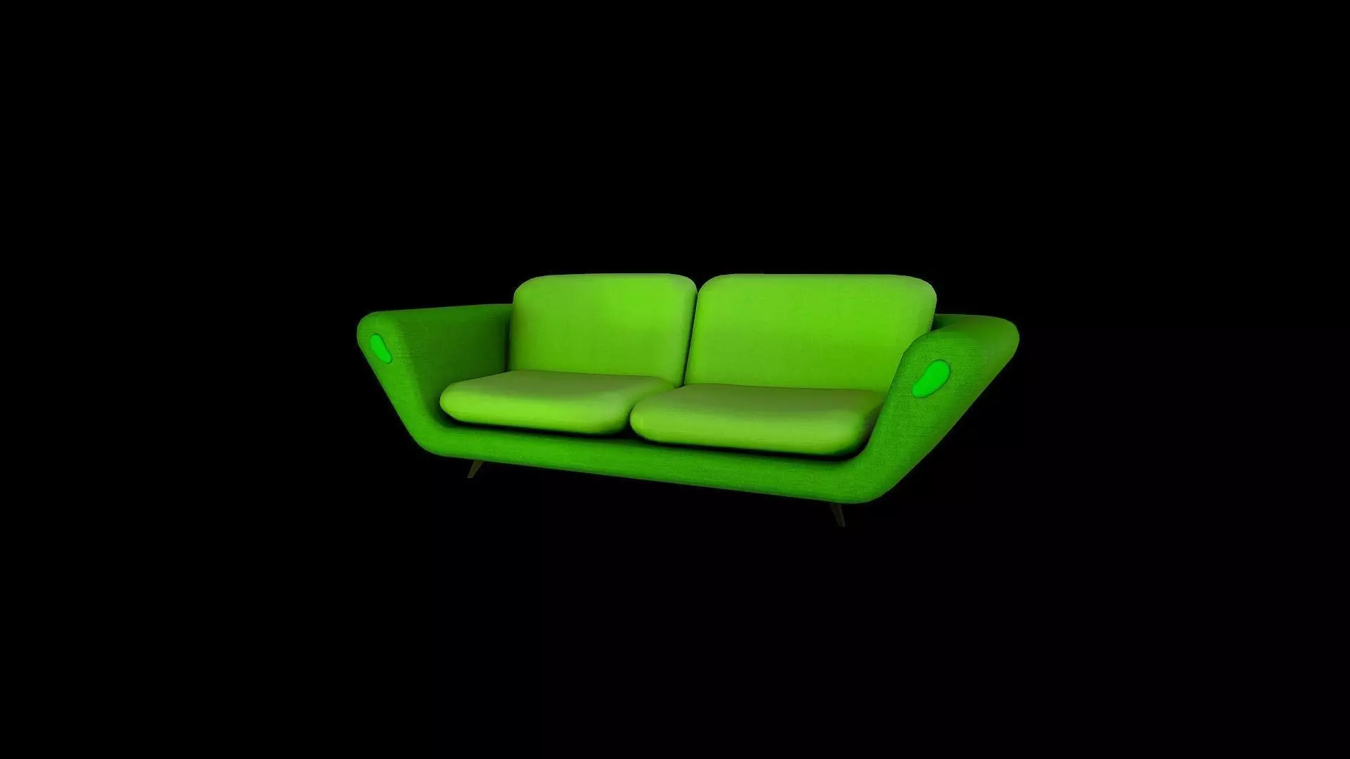 Retro Sofa Free low-poly 3D model