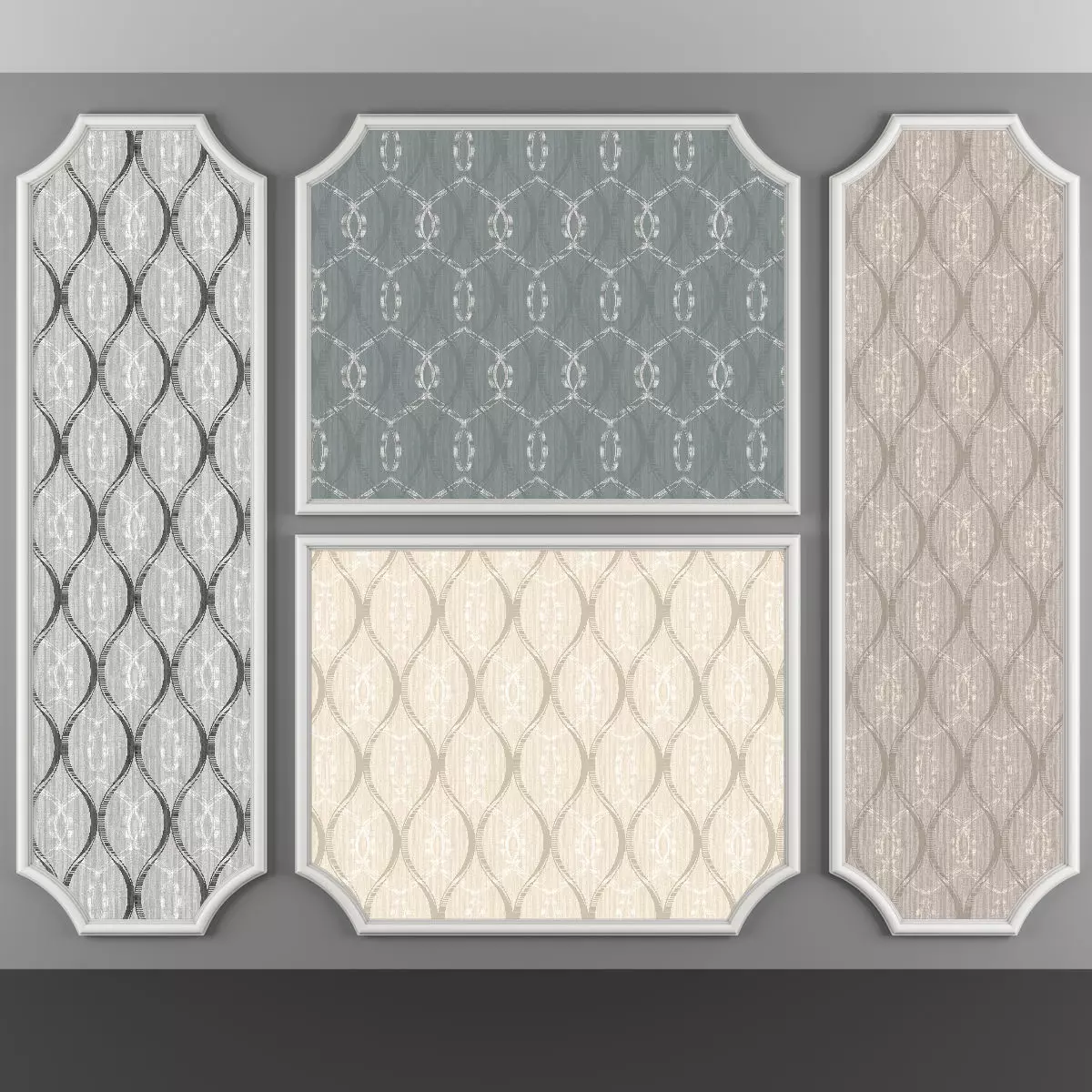 Wallpaper - 88 4 Color Low-poly 3D model_0