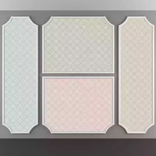 Wallpaper - 98 4 Color Low-poly 3D model