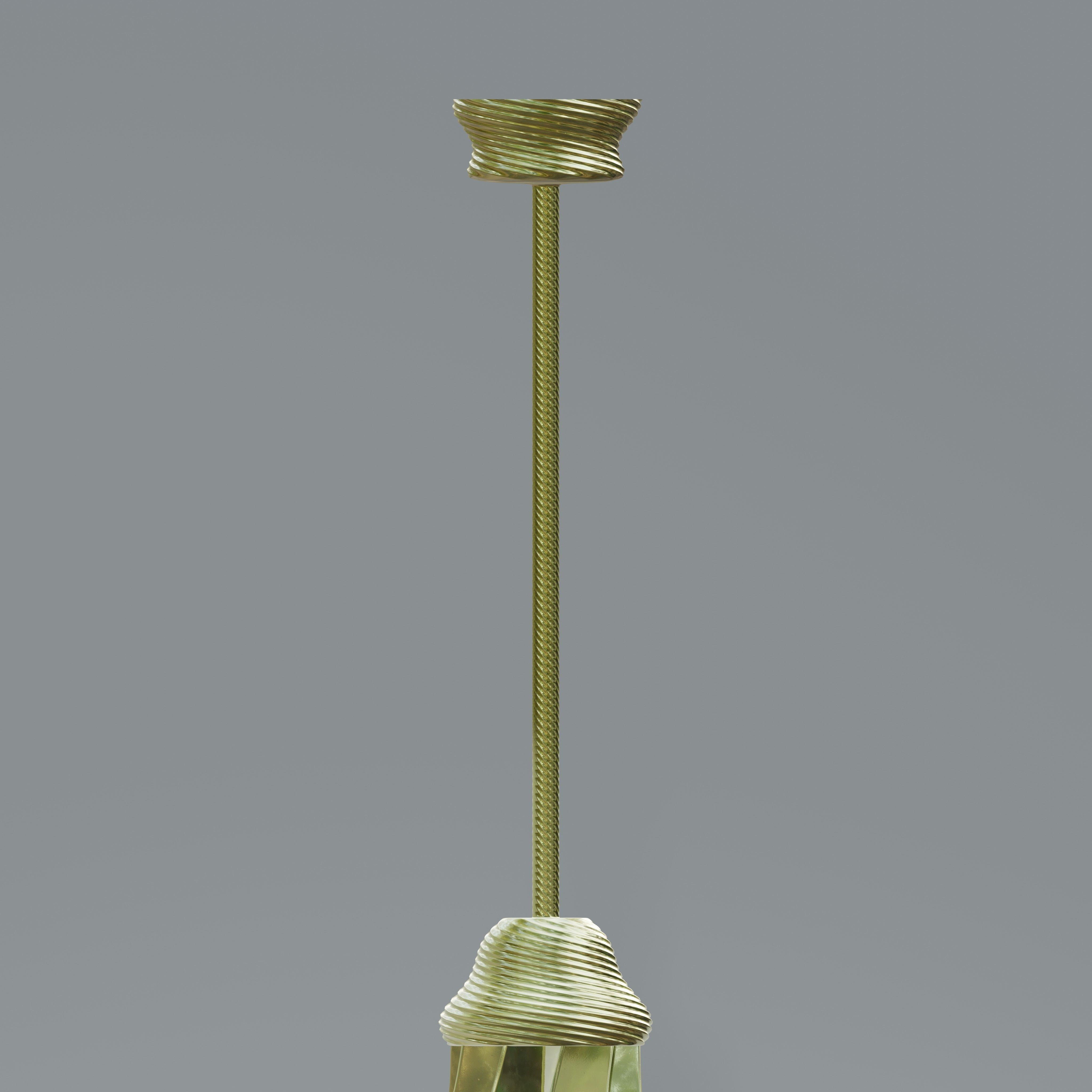 Twisted Patterned Moroccan Lamp 3D model_1