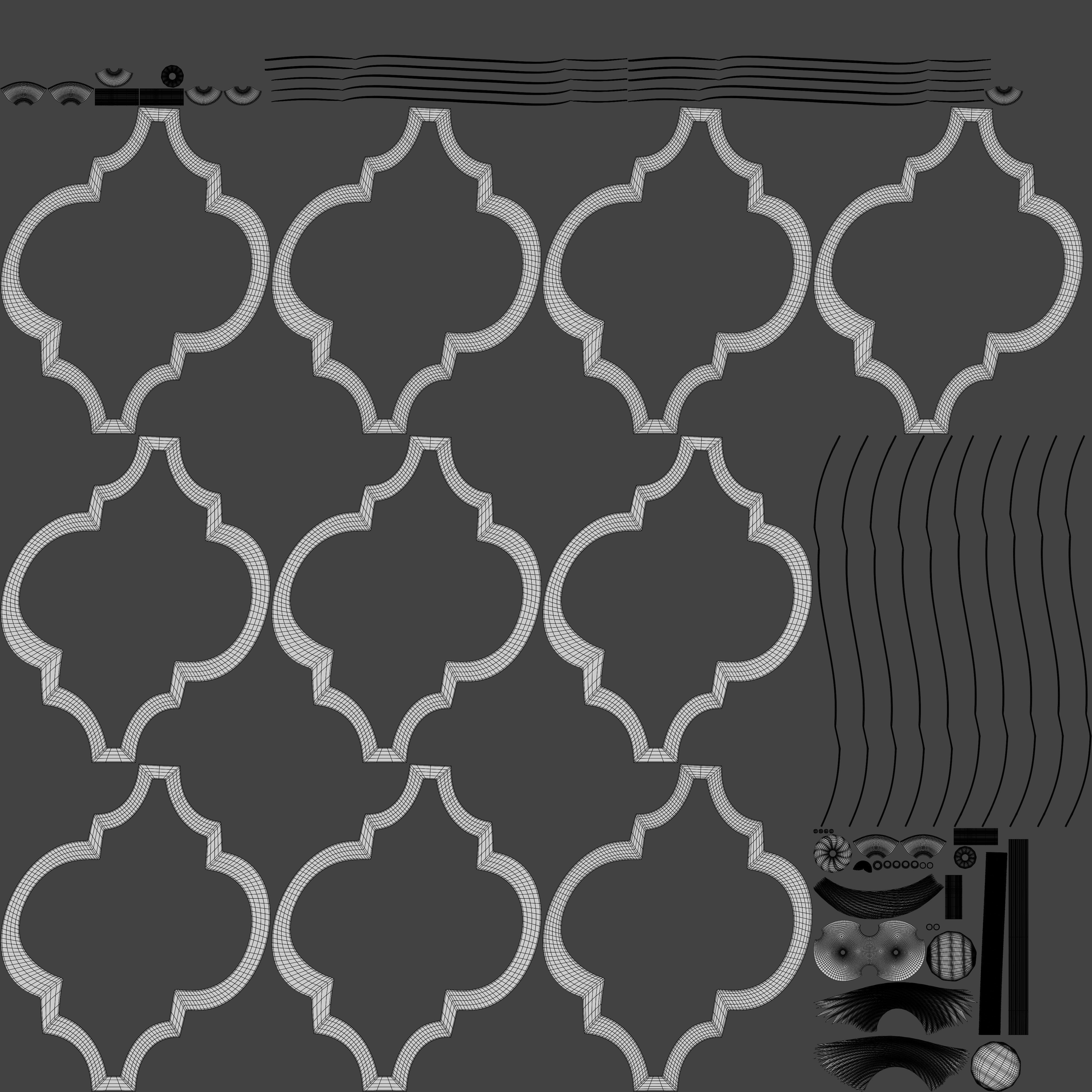 Twisted Patterned Moroccan Lamp 3D model_11