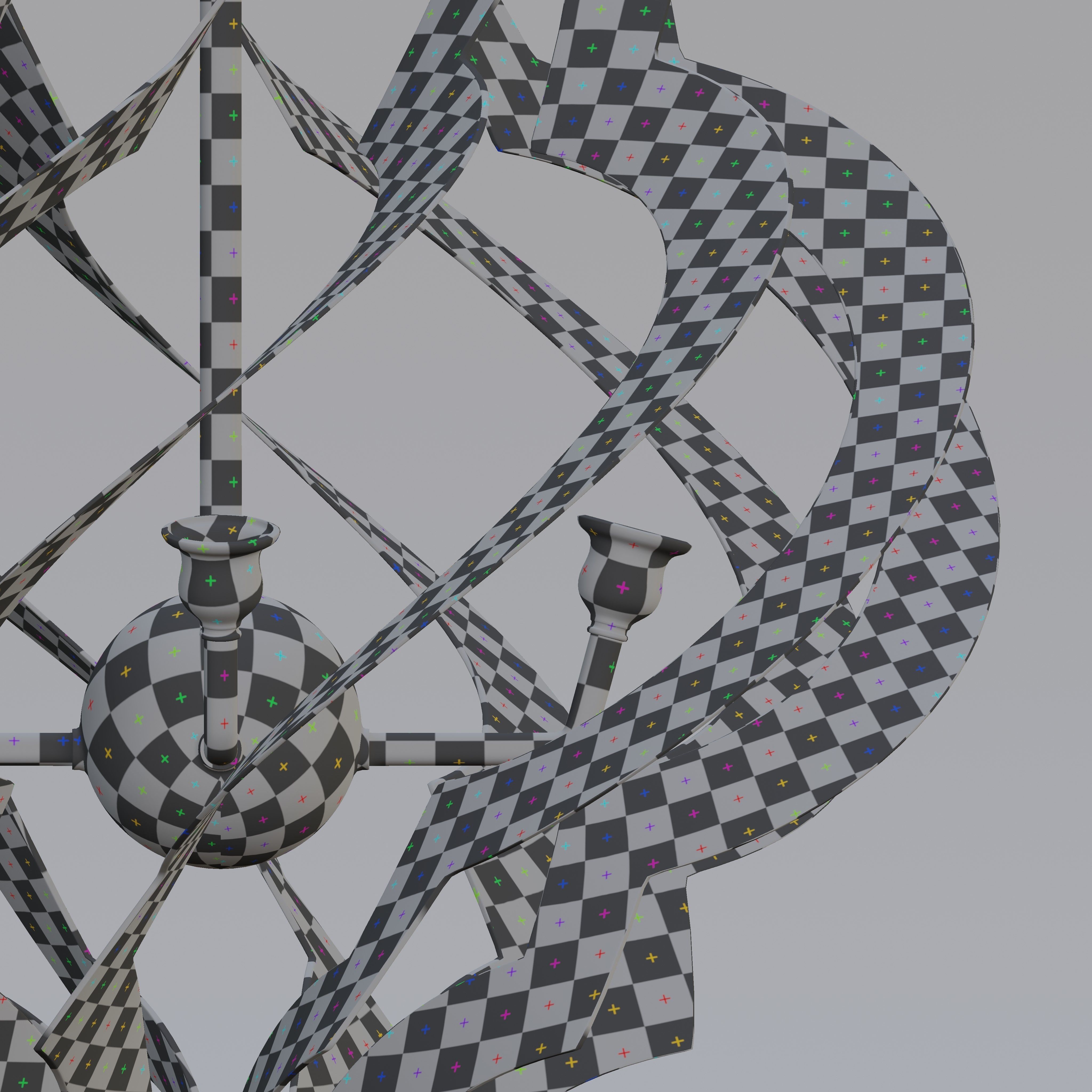 Twisted Patterned Moroccan Lamp 3D model_10