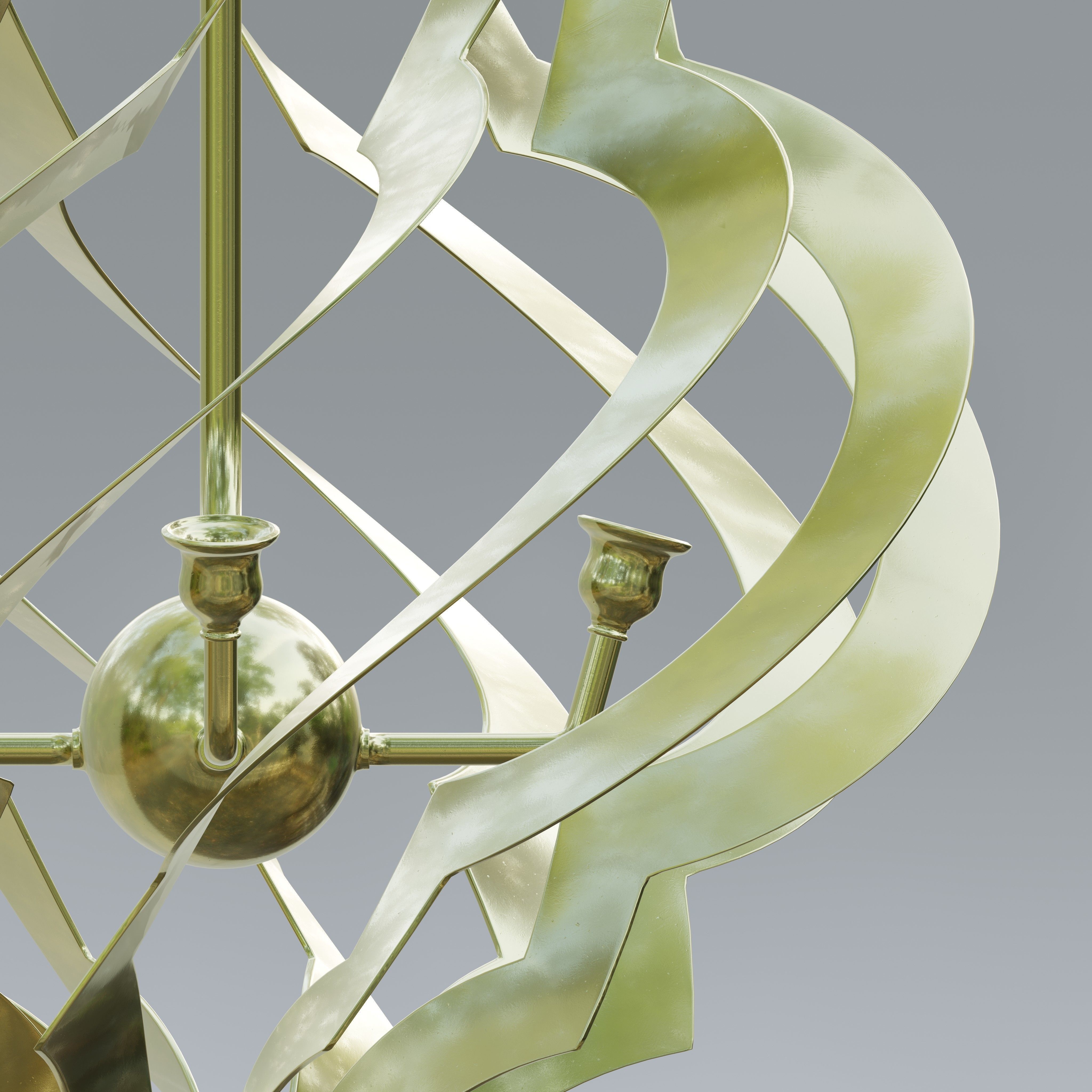 Twisted Patterned Moroccan Lamp 3D model_2