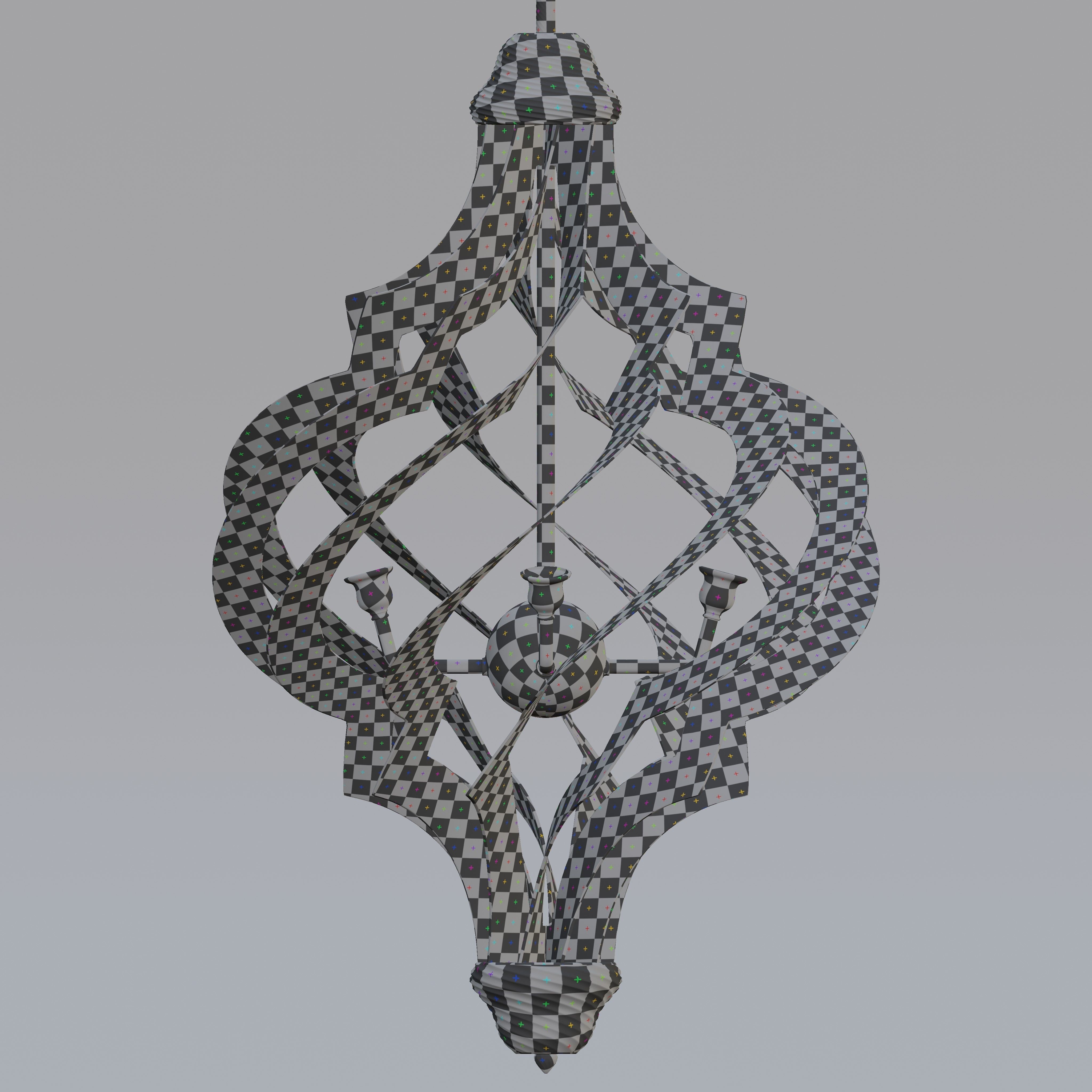 Twisted Patterned Moroccan Lamp 3D model_8