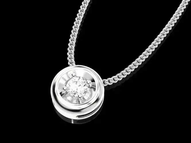 Female pendant with one gem