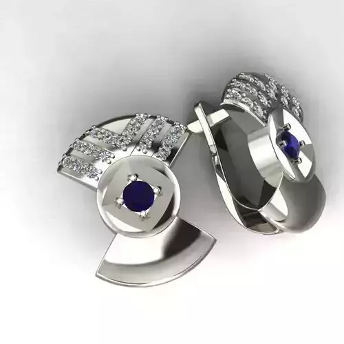 earrings with sapphire