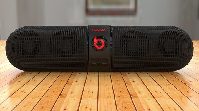 Beats metal tube with four holes in it 3D model