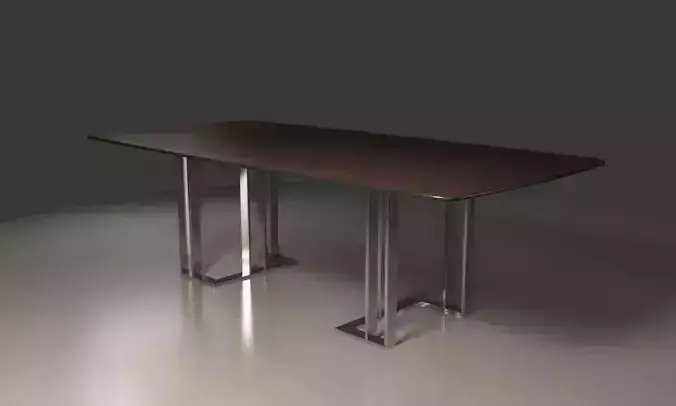 Wooden tableand  metal legs table