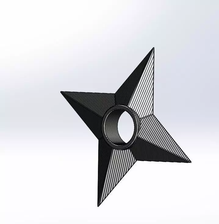 3D printable Shuriken Ninjha Star 3D model_3