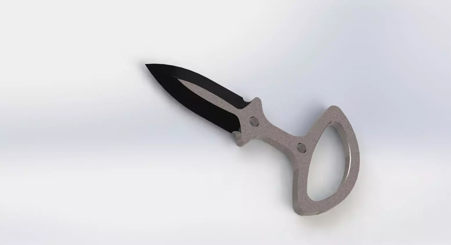Dagger knife 3D model_1