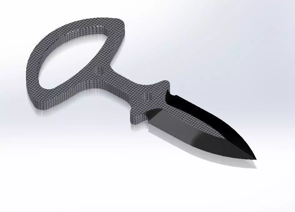 Dagger knife 3D model_0