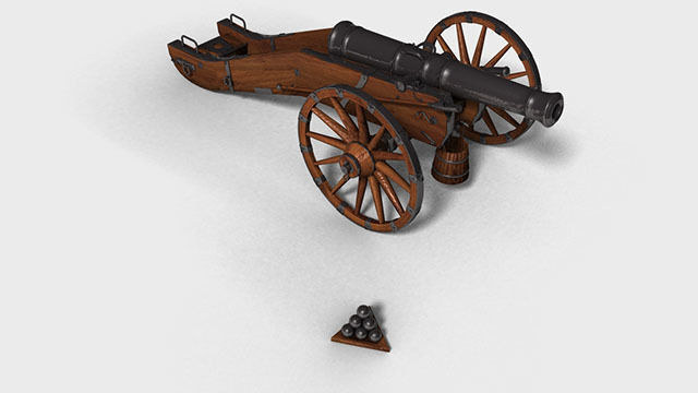 3D printable design -Cannon 3D model_1