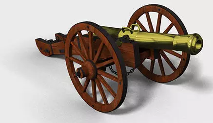 3D printable design -Cannon 3D model_0