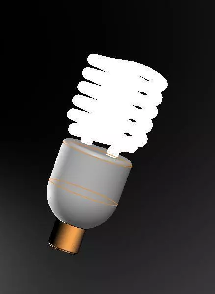 CFL bulb design 3D model_8