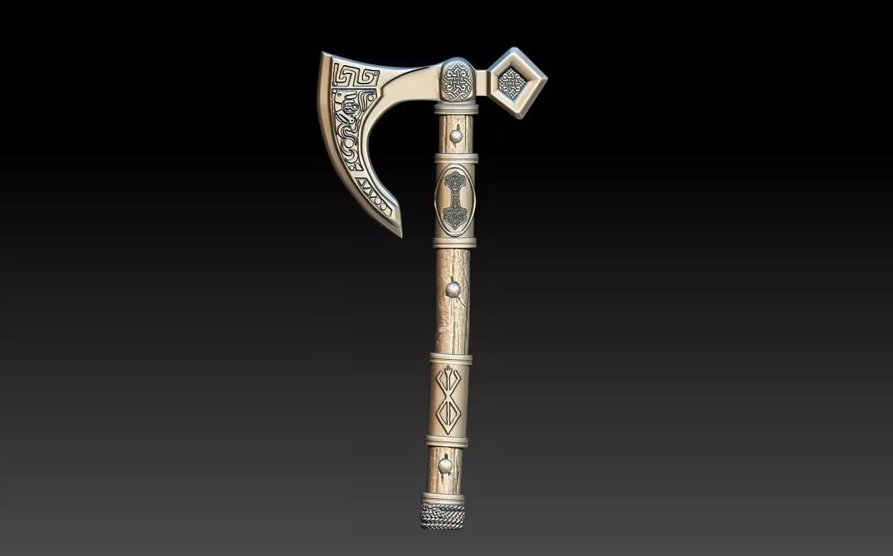 Nordic axe 3D print model_0