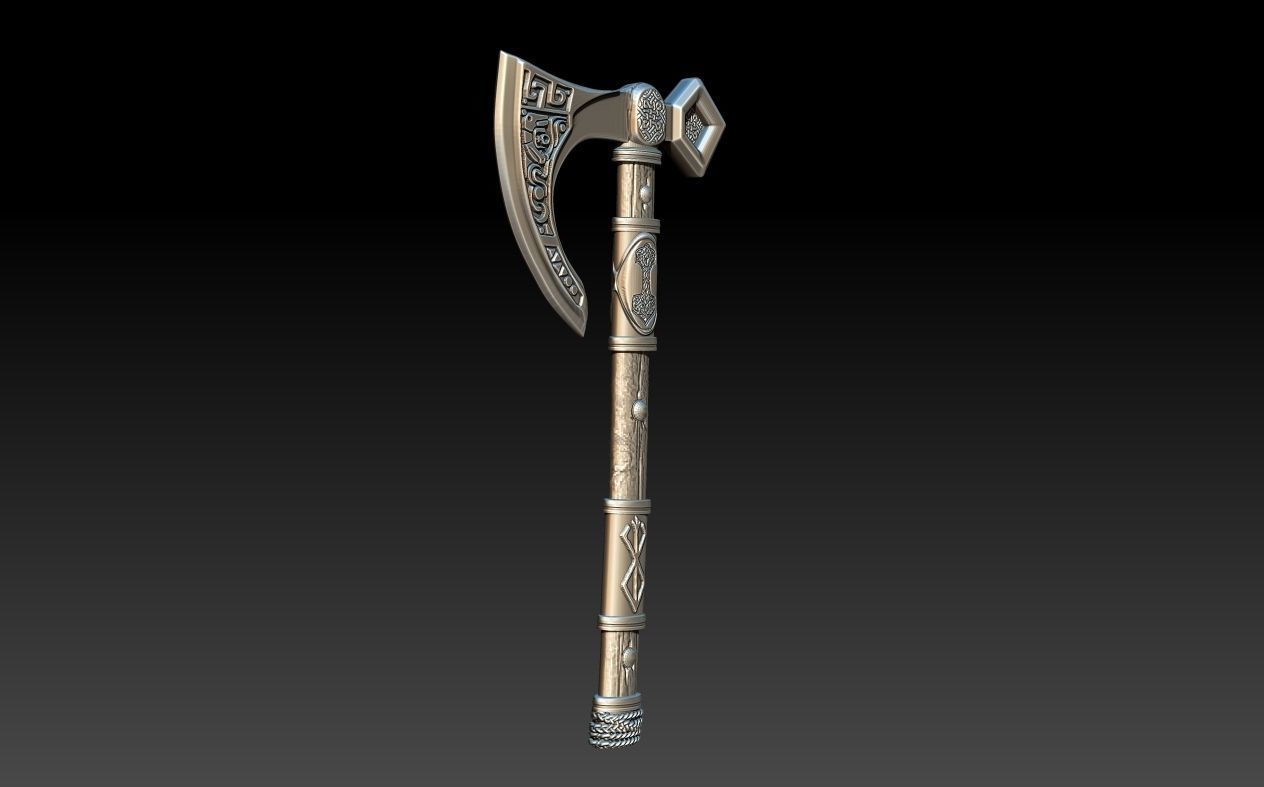 Nordic axe 3D print model_1