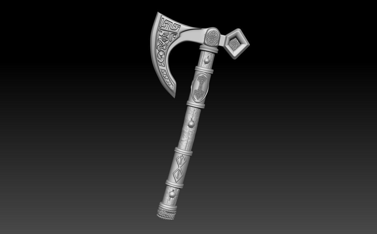 Nordic axe 3D print model_2