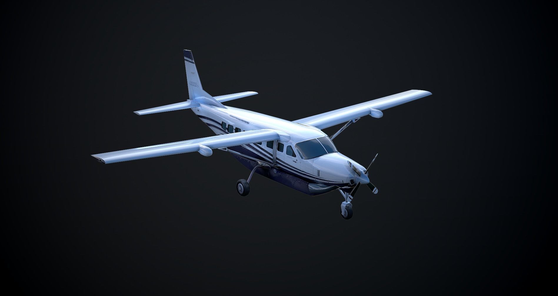 Cessna 208 Caravan VR Unreal PKG Low-poly 3D model_4
