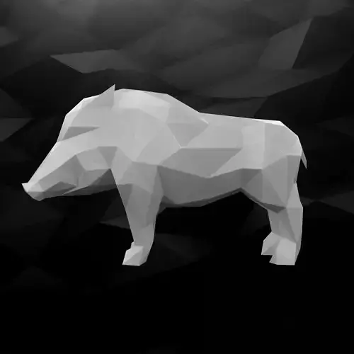 3D Printable Boar Model 3D print model