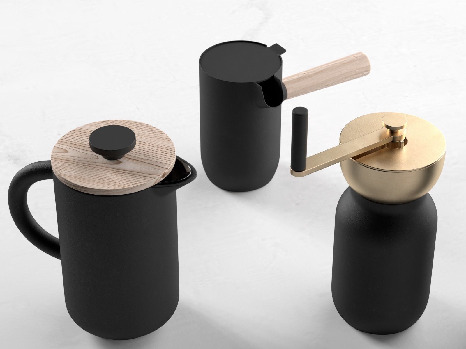 Theo Coffee and Tea Set 3D model_2