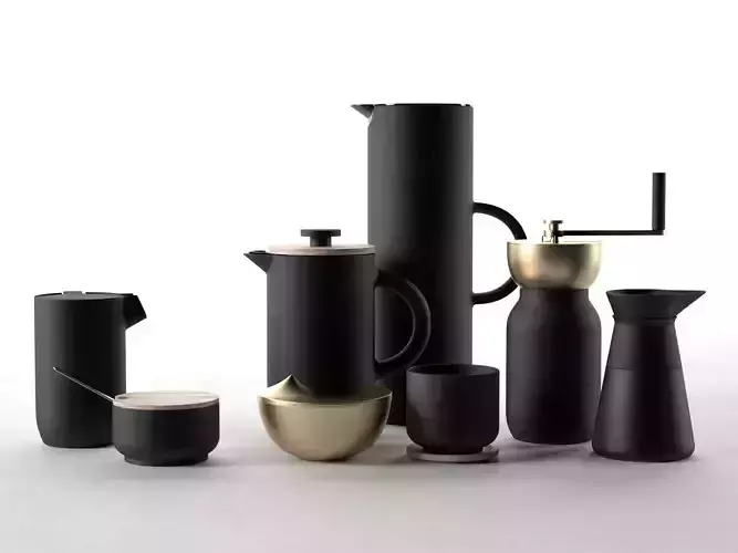 Theo Coffee and Tea Set 3D model