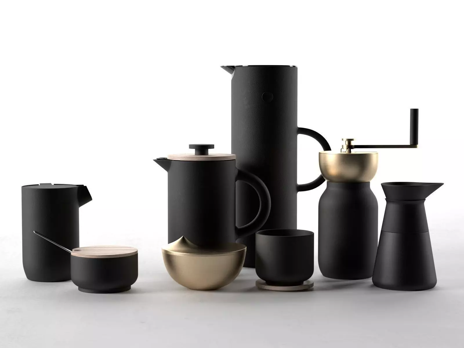 Theo Coffee and Tea Set 3D model_0