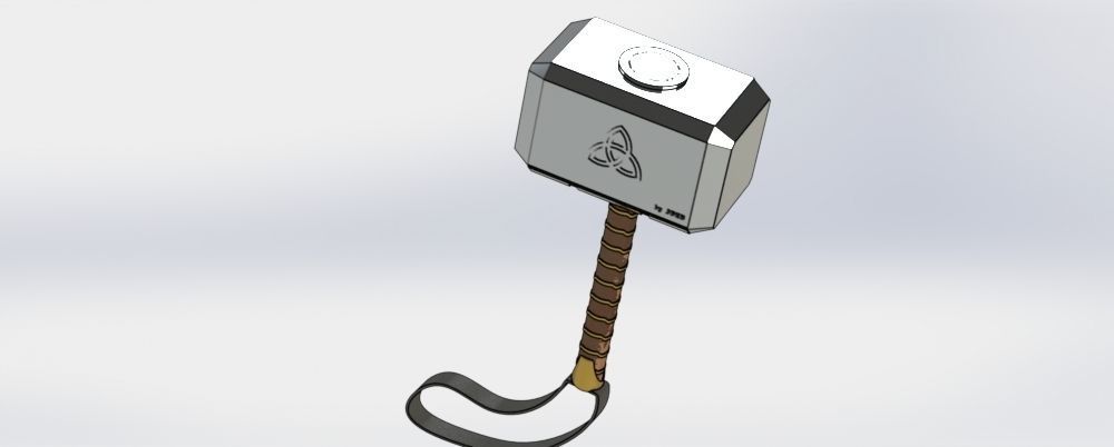 thor hammer 3D model 3D printable | CGTrader