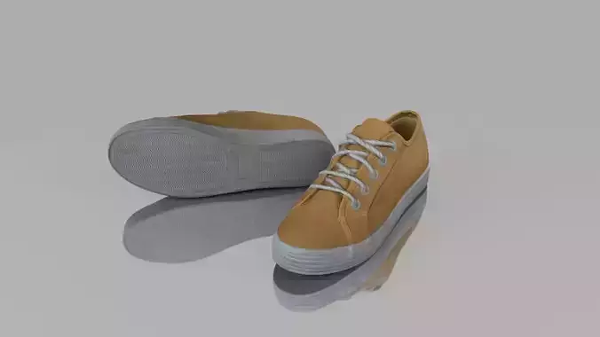 Casual shoes Low-poly 3D model