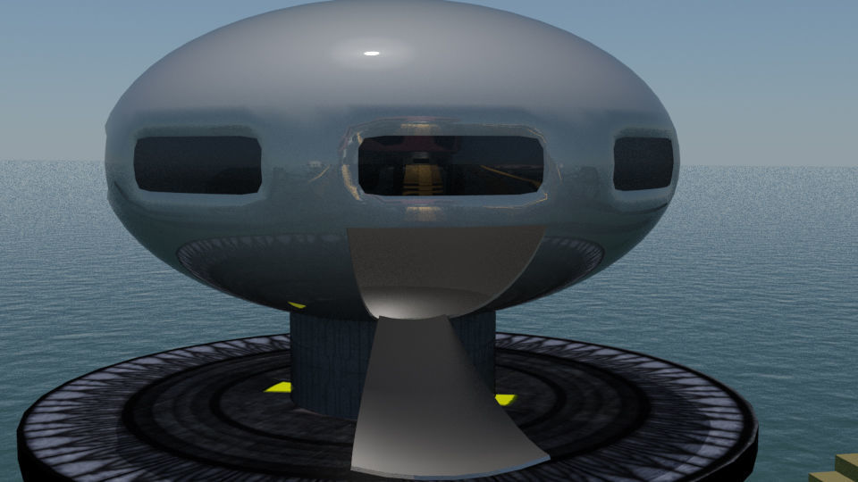 Ocean city cluster 3D model_3