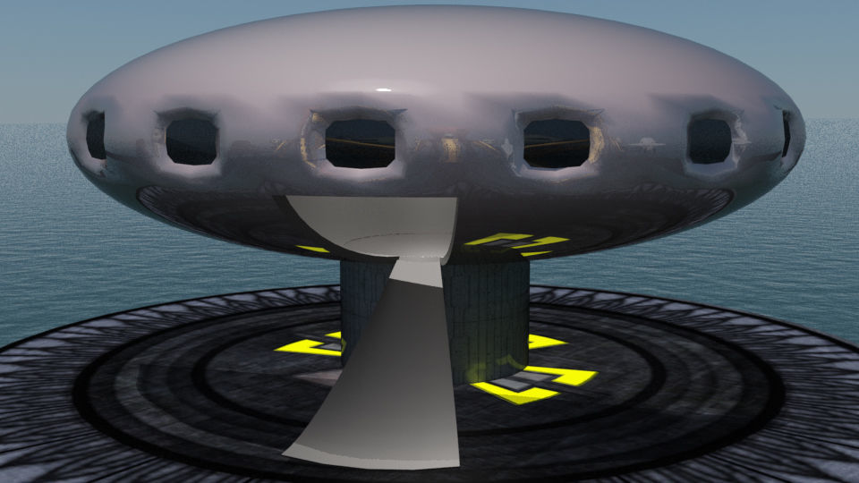 Ocean city cluster 3D model_4