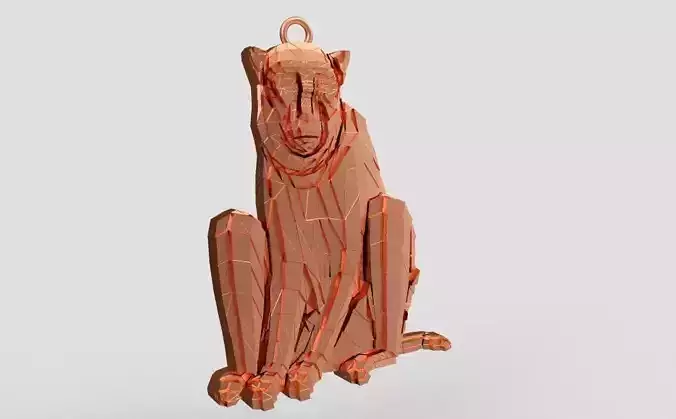 Monkey Necklace 3D print model