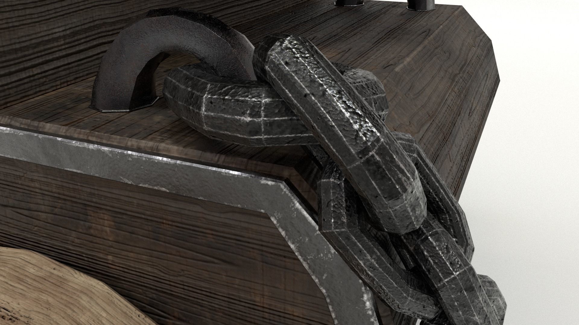 Old Cannon Low-poly 3D model_39