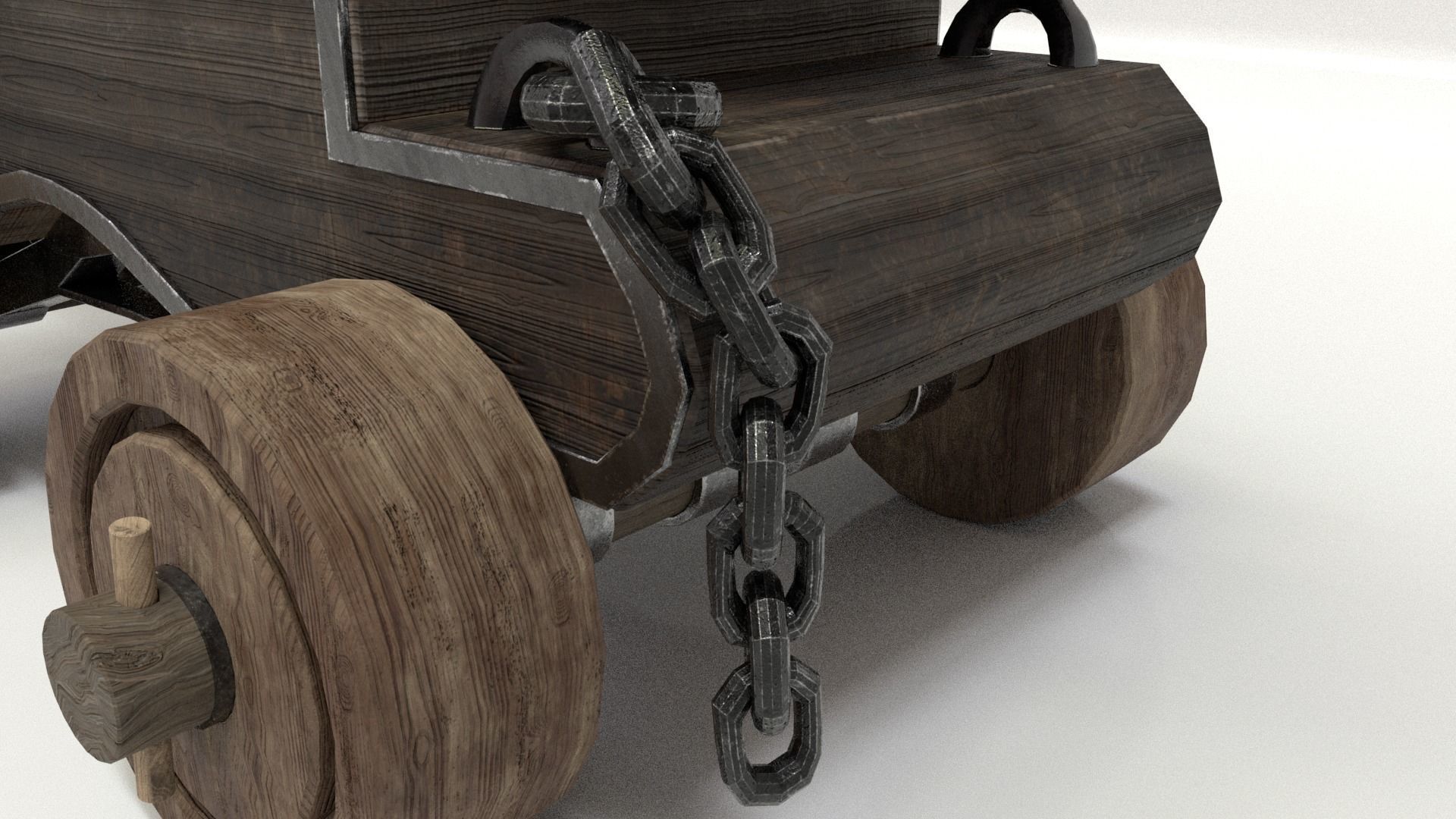 Old Cannon Low-poly 3D model_40