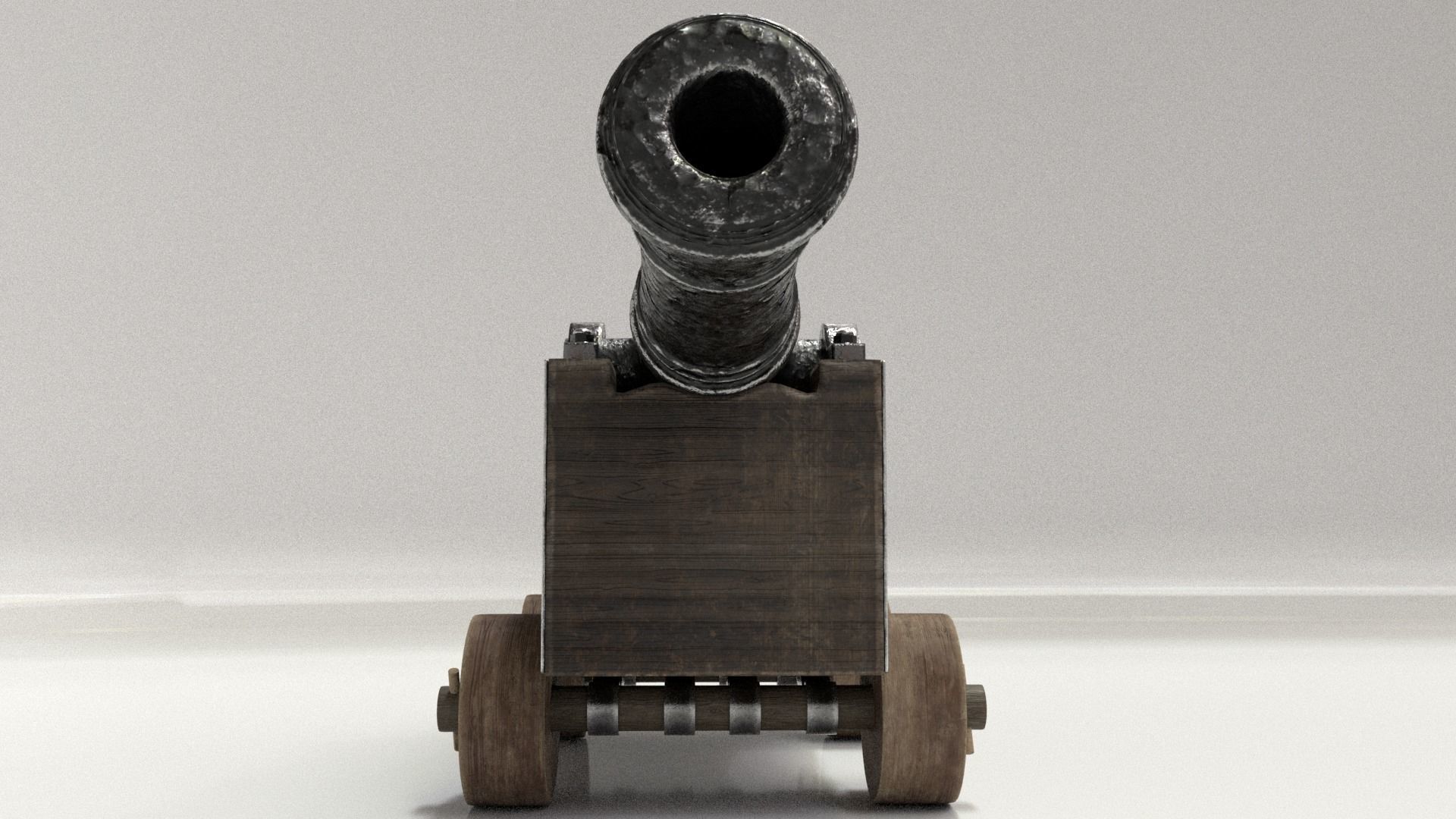 Old Cannon Low-poly 3D model_18