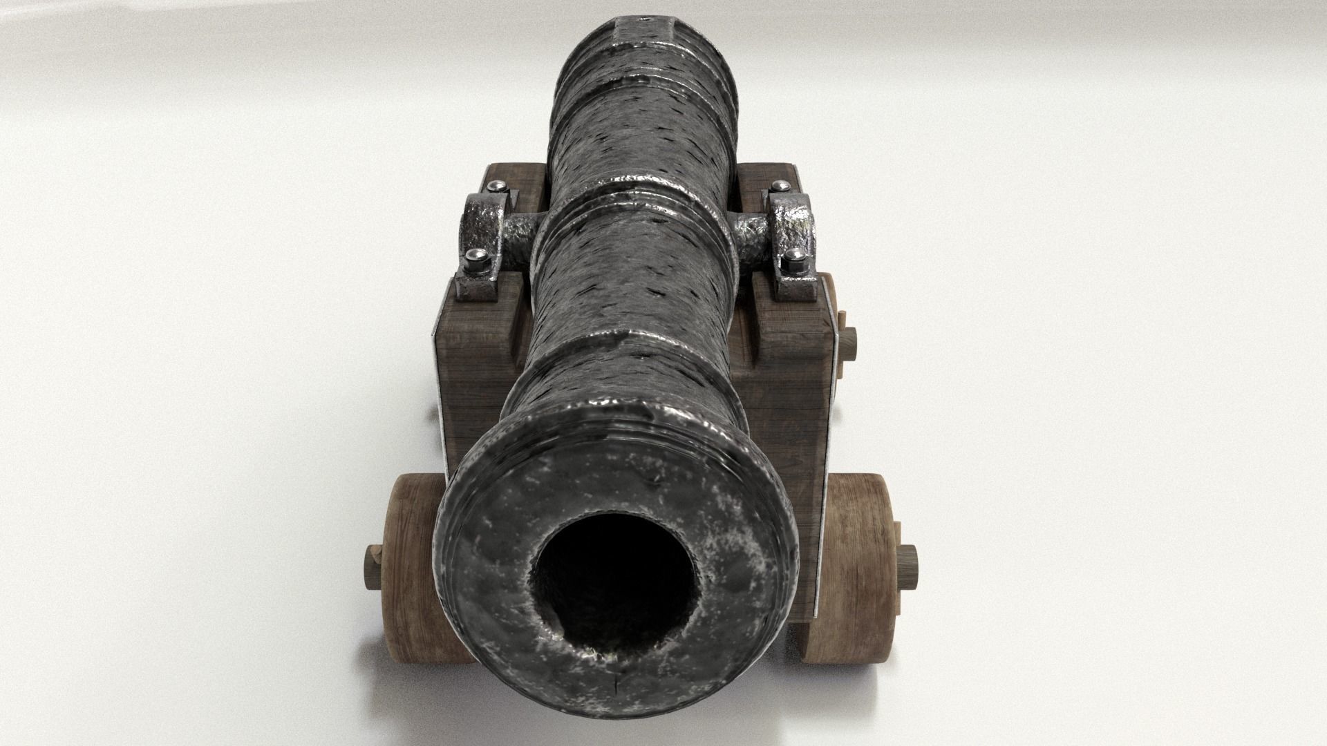 Old Cannon Low-poly 3D model_20