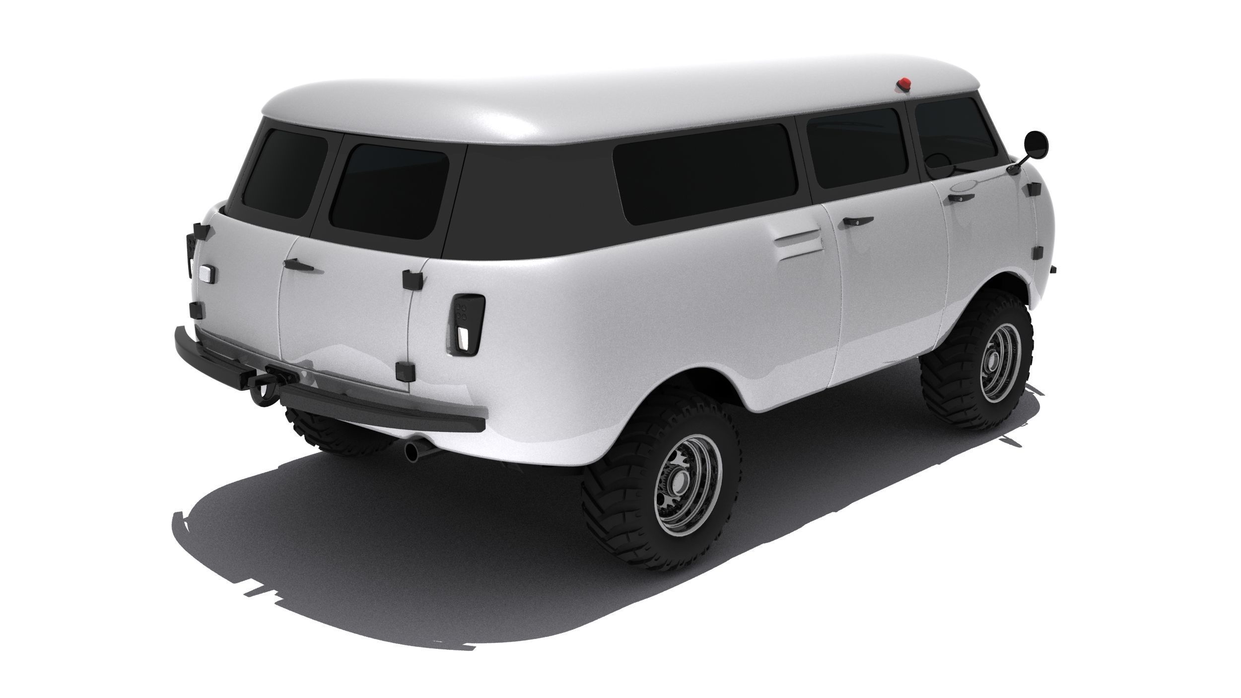 UAZ-452 Concept Car 3D model_4