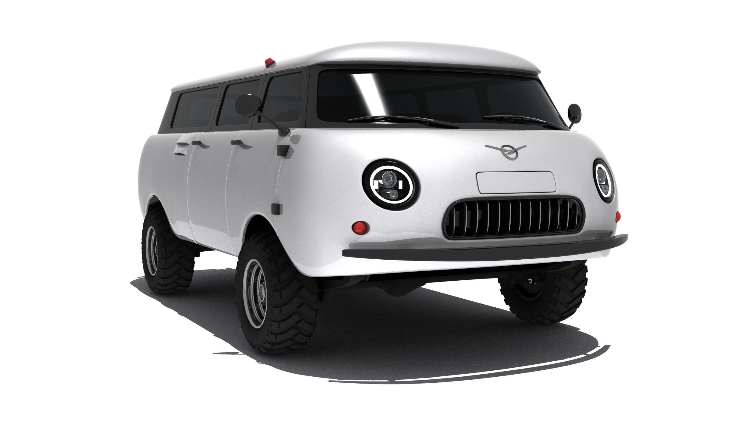 UAZ-452 Concept Car 3D model_3