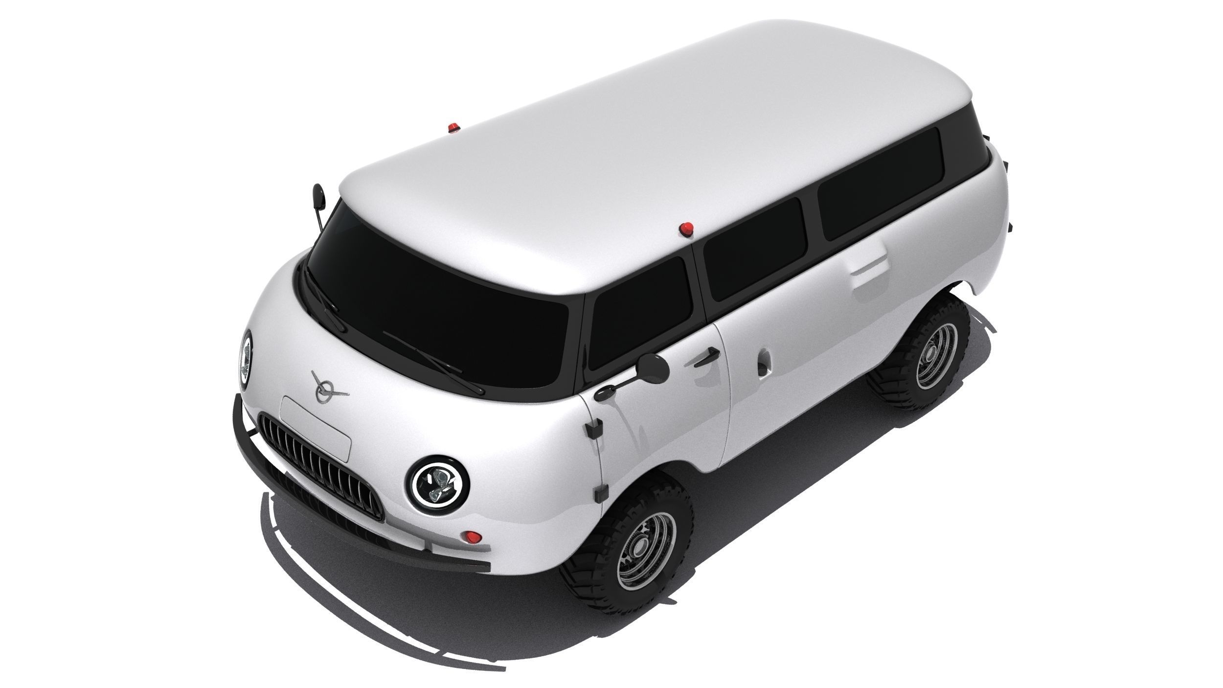 UAZ-452 Concept Car 3D model_2