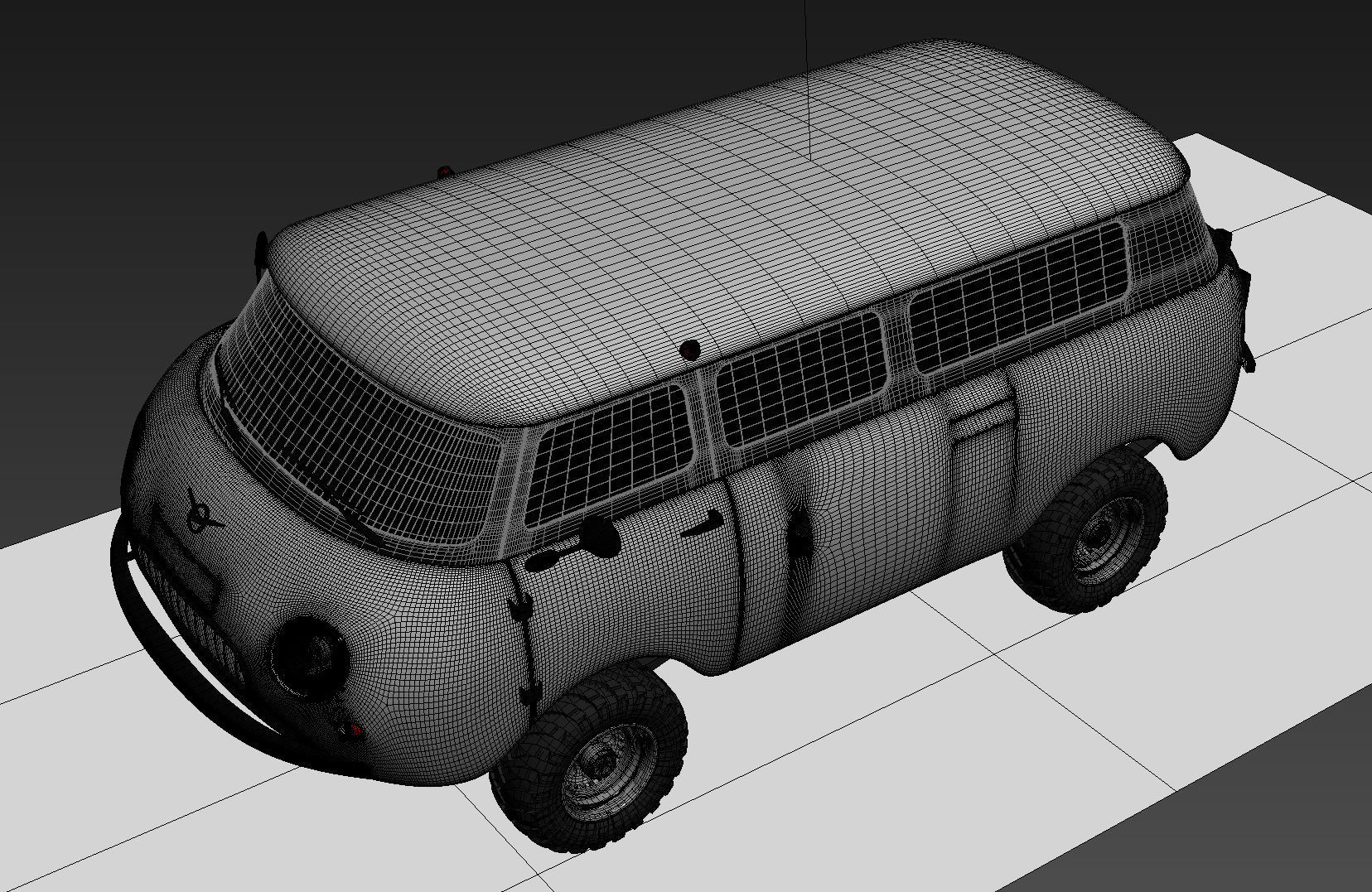UAZ-452 Concept Car 3D model_21