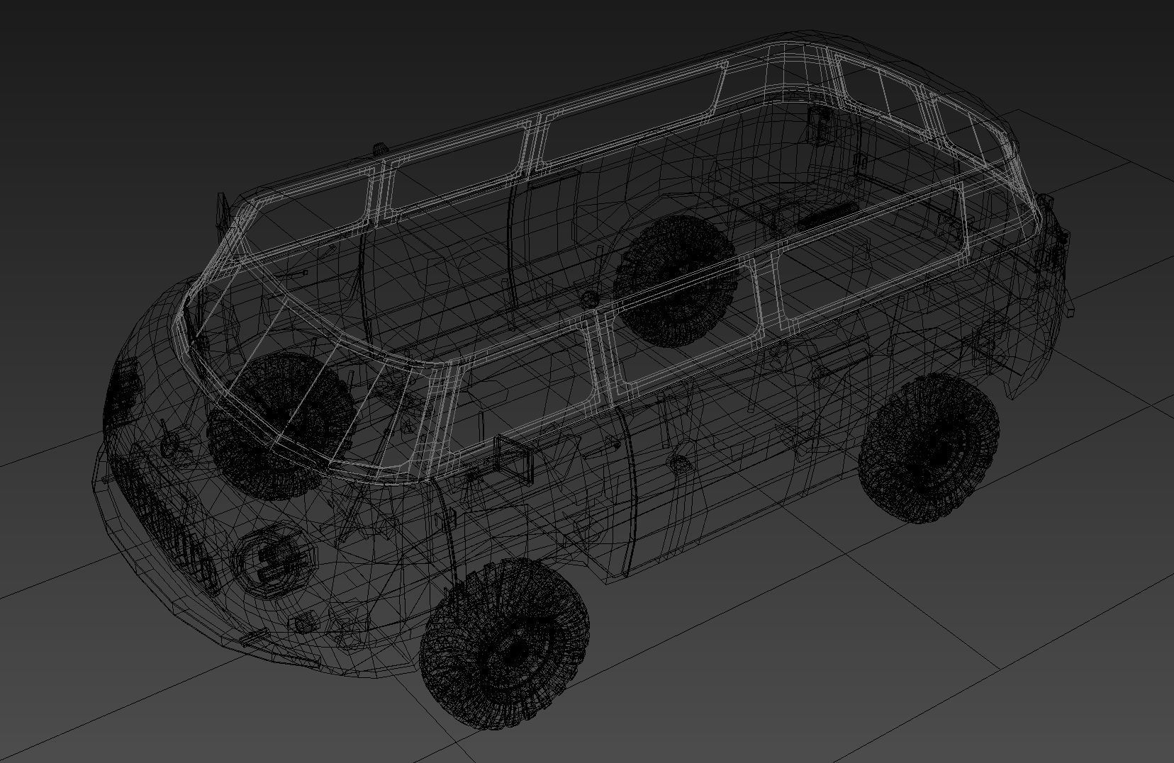 UAZ-452 Concept Car 3D model_23