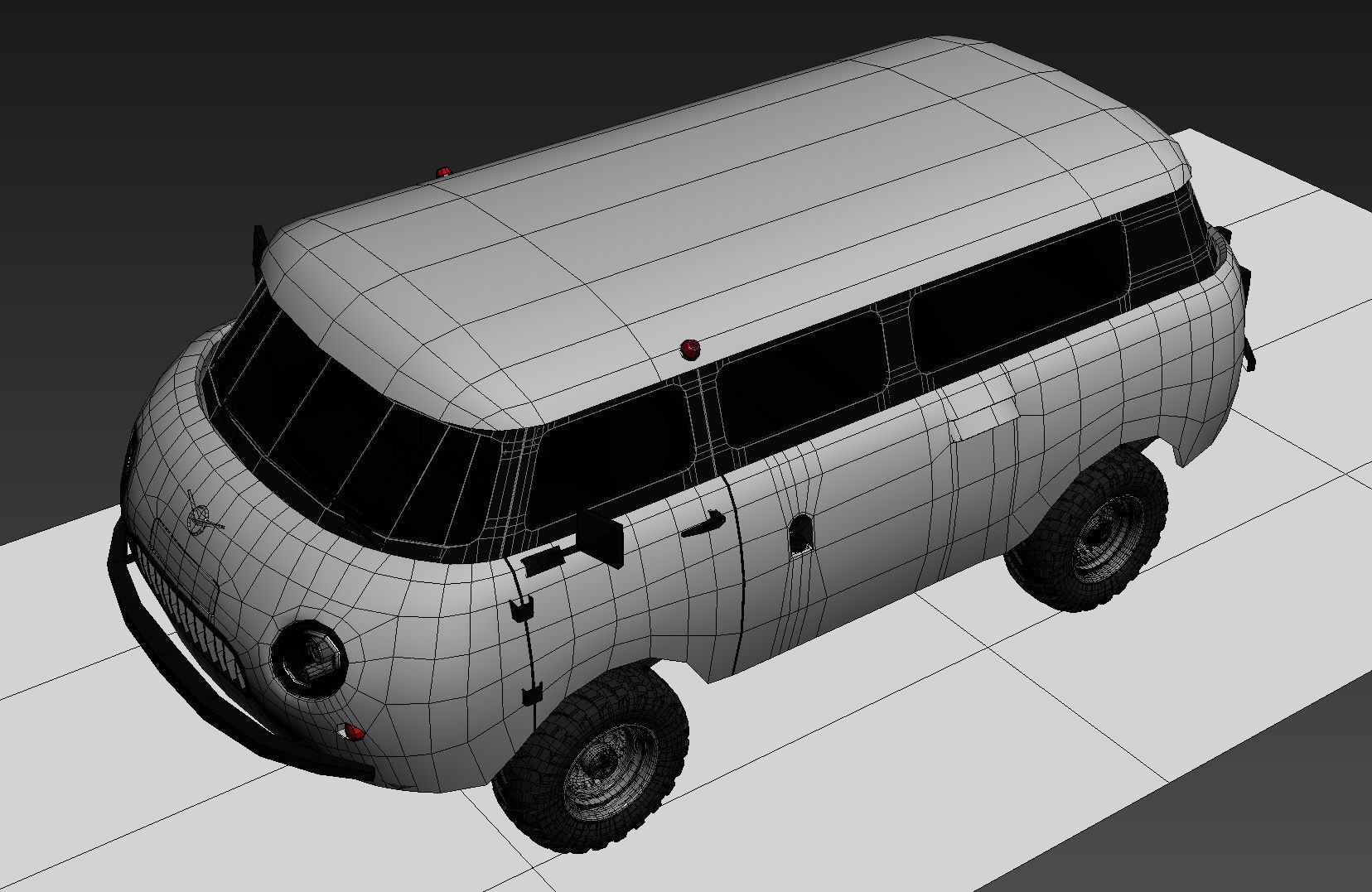 UAZ-452 Concept Car 3D model_22