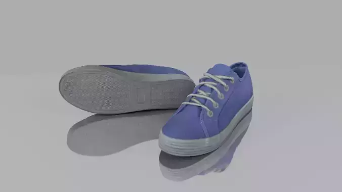 Summer shoes Low-poly 3D model