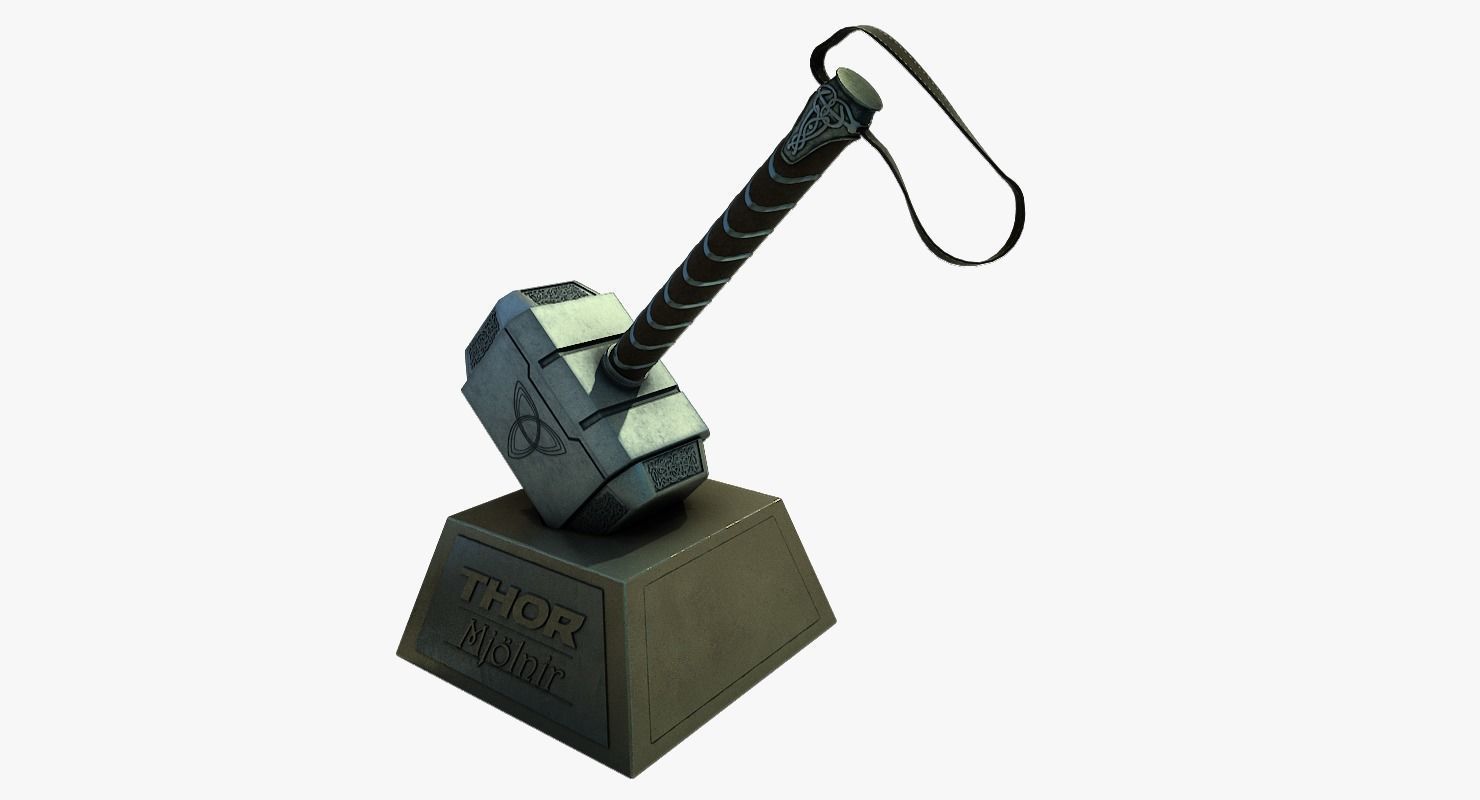Thor Hammer  Mjolnir  with out textures 3D print model_1