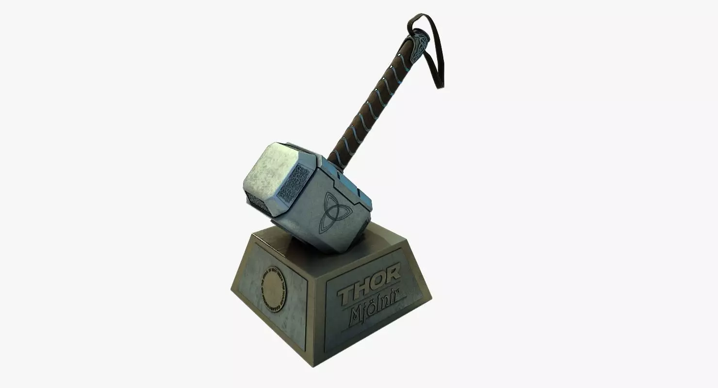 Thor Hammer  Mjolnir  with out textures 3D print model_0