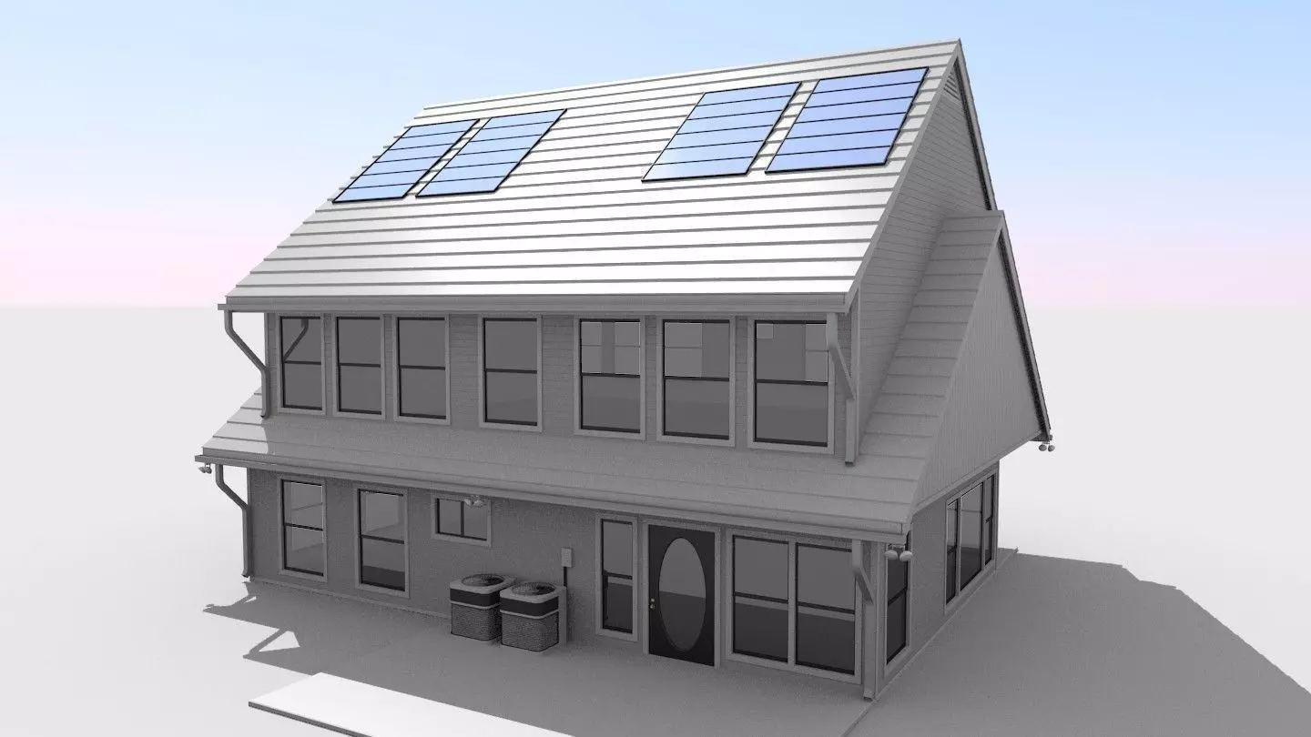 Modern House 3D model_0