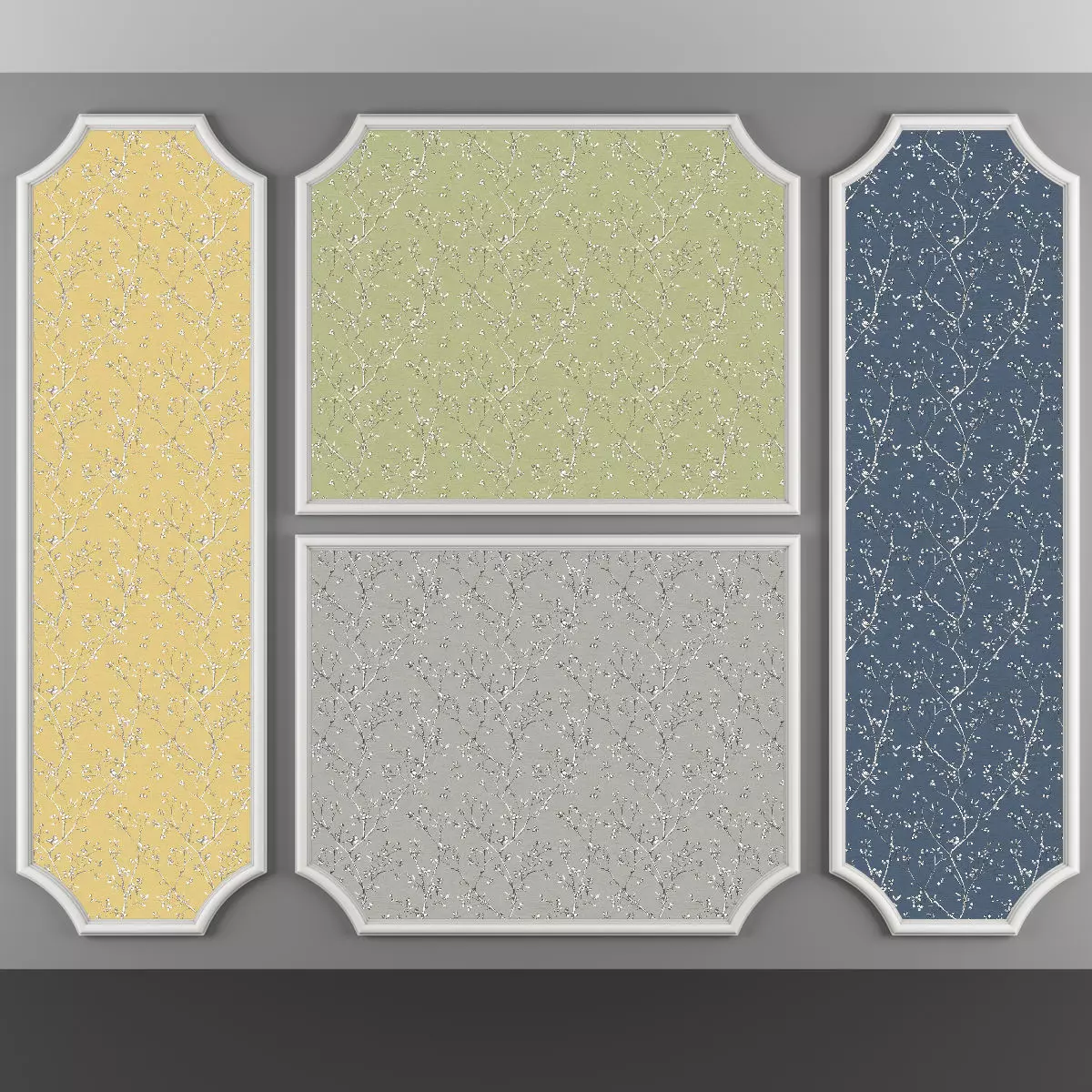 Wallpaper - 6 4 Color Low-poly 3D model