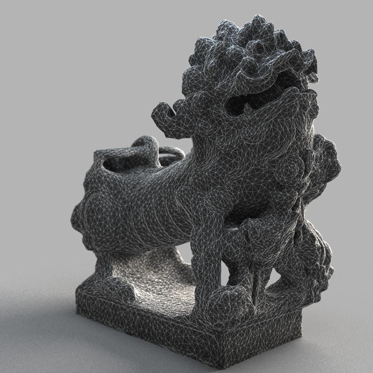 Lion-statue-006F chinese lion statue - chinese lion statue Low-poly 3D model_12