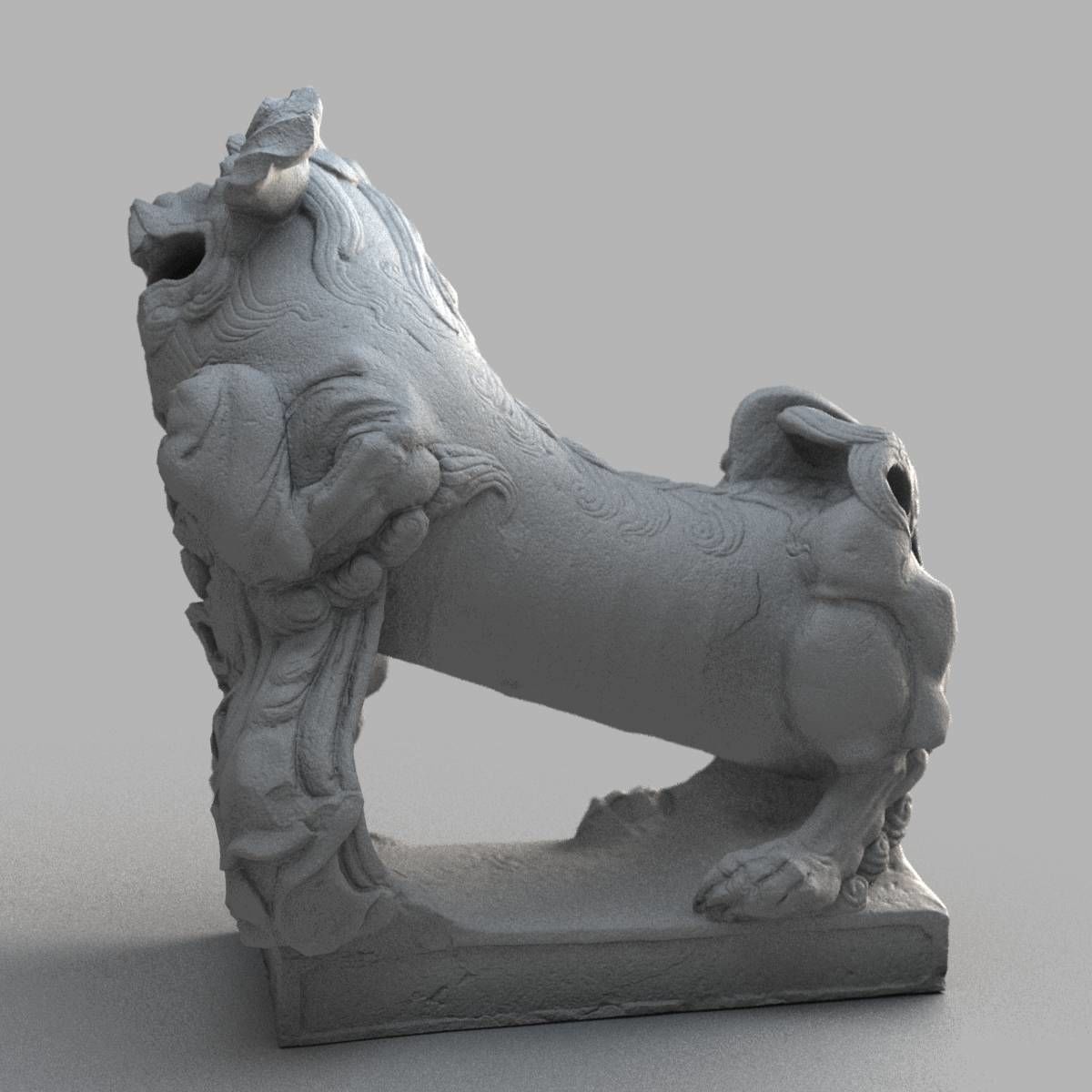 Lion-statue-006F chinese lion statue - chinese lion statue Low-poly 3D model_10