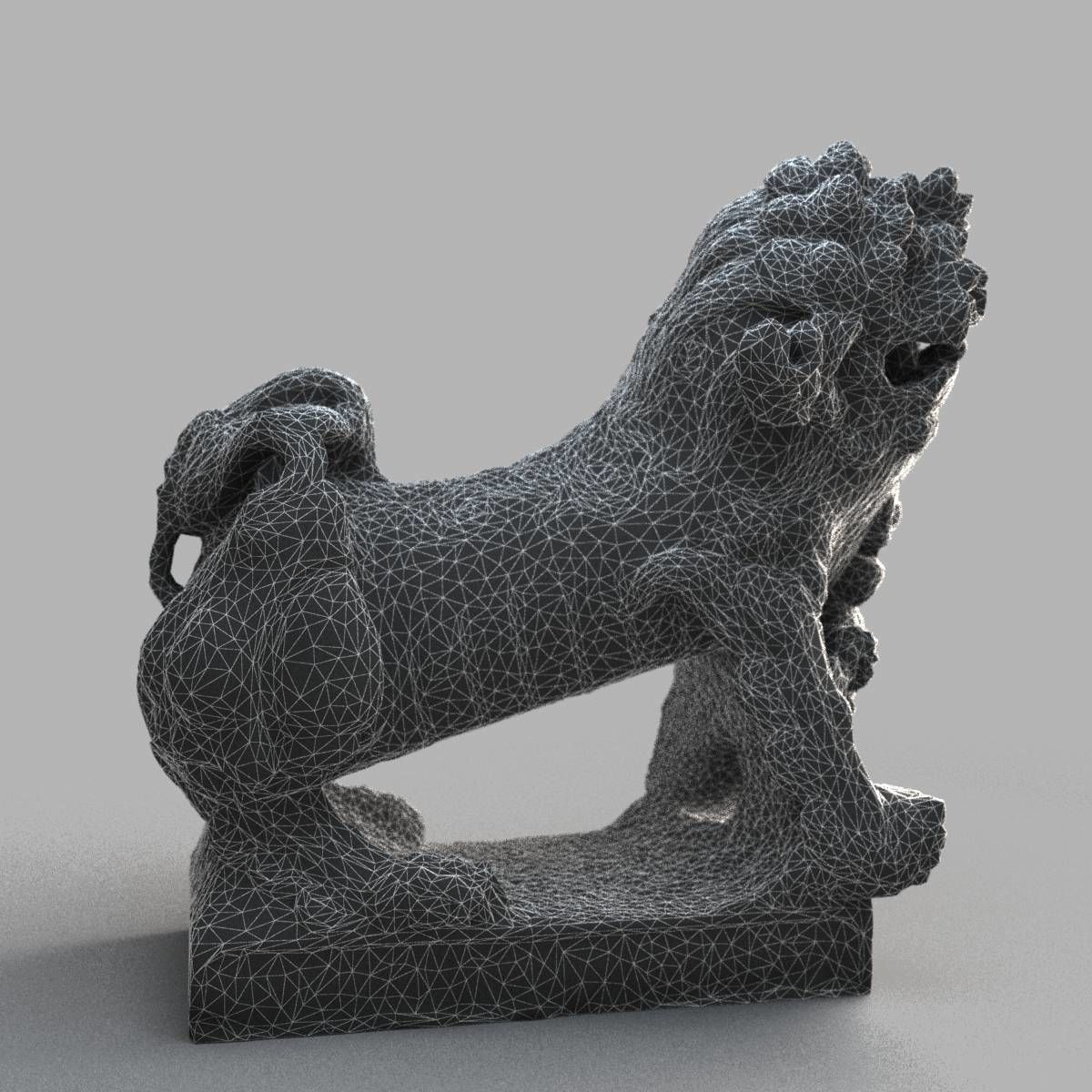 Lion-statue-006F chinese lion statue - chinese lion statue Low-poly 3D model_13